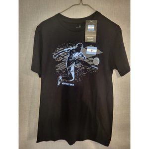 Argentina National Soccer apparel Boys L Tee t-shirt (sz 14/16) NWT Black Unisex